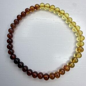 Amber Ombré Beaded Stretch Bracelet - Multicolor Amber